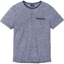 Shirt z dekoltem henley melanżowy, krótki rękaw bonprix kobaltowy melanżowy. Niebieskie koszulki męskie bonprix, s, bez wzorów, bez kołnierzyka, z krótkim rękawem, krótkie. Za 64,99 zł.