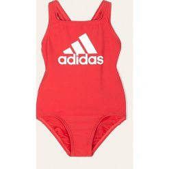 Adidas Performance - Strój kąpielowy dziecięcy 92-170 cm. Czerwone stroje kąpielowe dziewczęce adidas Performance, z nadrukiem, z poliesteru. Za 79,90 zł.