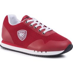 Sneakersy BLAUER - S0DASH01/MES Red/Red. Czerwone trampki chłopięce Blauer, bez wzorów, ze skóry ekologicznej, na sznurówki. W wyprzedaży za 239,00 zł.