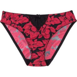 Figi bonprix czarno-czerwony z nadrukiem. Czarne majtki damskie bonprix. Za 29,99 zł.