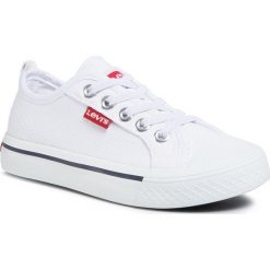 Trampki LEVI'S - VORI0005T White 0061. Białe półbuty dziewczęce bez wzorów, z gumy, na sznurówki. Za 169,00 zł.