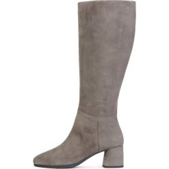 Geox kozaki damskie Calinda D94EFC 00021 40 szary. Szare kozaki damskie Geox, z materiału, eleganckie, na wysokim obcasie, na zamek. Za 799,00 zł.