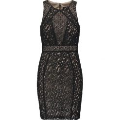 Laona Sukienka etui jet black/pale beige. Czarne sukienki damskie marki Laona, bez wzorów, z poliesteru, bez kołnierzyka, bez rękawów. Za 709,00 zł.