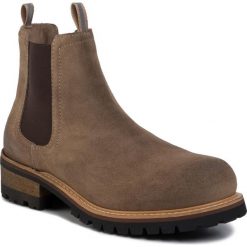 Sztyblety TOMMY JEANS - Suede Chelsea Boot EM0EM00353 Tiger's Eye GEZ. Zielone sztyblety męskie Tommy Jeans, z jeansu, bez zapięcia. W wyprzedaży za 379,00 zł.