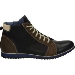 Botki męskie - 560 PE BLU-BR. Niebieskie botki męskie Venezia, z gumy. Za 179,00 zł.