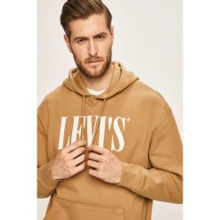 Levi's - Bluza. Czerwone bluzy męskie Levi's®, s, z nadrukiem, z bawełny, z kapturem, bez rękawów, z kapturem. Za 319,90 zł.