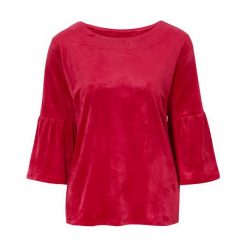 Freequent Velourtopp Belinda czerwony female czerwony S (38). Czerwone bluzki damskie Freequent, s, bez wzorów, z weluru, z klasycznym kołnierzykiem. Za 89,00 zł.
