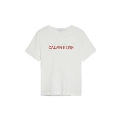 T-shirty z krótkim rękawem Dziecko Calvin Klein Jeans IB0IB00137 LOGO. Białe t-shirty chłopięce Calvin Klein Jeans, bez wzorów, z jeansu, z krótkim rękawem. Za 99,25 zł.