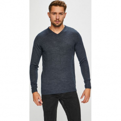 Kensington - Sweter Ronald. Czarne swetry klasyczne męskie Kensington, l, z dzianiny, z okrągłym kołnierzem. Za 79,90 zł.
