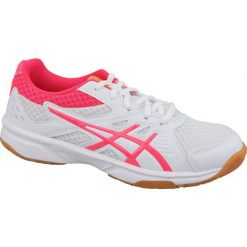 Buty do siatkówki Asics Upcourt 3 W 1072A012-104. Białe buty sportowe damskie Asics, bez wzorów, z materiału, klasyczne, do siatkówki. W wyprzedaży za 269,00 zł.