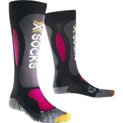 Skarpety SKI CARVING SILVER LADY. Różowe skarpetki damskie X SOCKS, bez wzorów. W wyprzedaży za 98,00 zł.