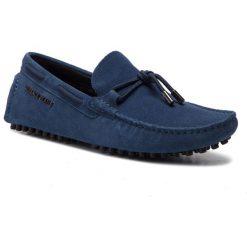 Mokasyny VERSACE JEANS - E0YTBSP3 71001 911. Niebieskie mokasyny męskie Versace Jeans, na co dzień, bez wzorów, z jeansu, eleganckie, bez zapięcia. Za 569,00 zł.