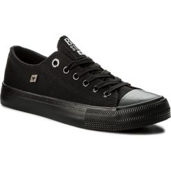 Trampki BIG STAR - AA274009 Black. Czarne półbuty damskie BIG STAR, na co dzień, bez wzorów, z gumy, retro, bez obcasa, na płaskiej podeszwie, bez zapięcia. Za 109,00 zł.