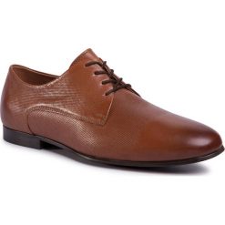 Półbuty GINO ROSSI - MWU485-ASTER-03 Brown. Pomarańczowe buty wizytowe męskie Gino Rossi, ze skóry, bez zapięcia. Za 279,99 zł.