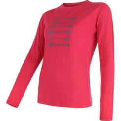 Sensor Koszulka Merino Wool Arrows Magenta S. Różowe koszulki damskie termoaktywne Sensor, s, bez wzorów, z wełny, bez kołnierzyka, z długim rękawem, długie, bez kaptura, outdoorowe. Za 215,00 zł.