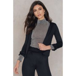 Marynarki i żakiety damskie: Boohoo Marynarka z falbankami Ellie – Black