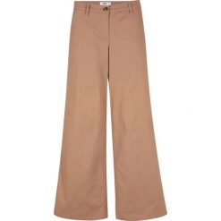 Spodnie chino culotte z wpuszczanymi kieszeniami bonprix wielbłądzia wełna. Pomarańczowe spodnie damskie bonprix, bez wzorów, z wełny. Za 99,99 zł.