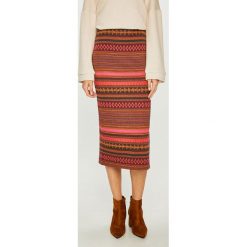 Answear - Spódnica Nomad. Szare spódniczki damskie ANSWEAR, s, bez wzorów, z elastanu, z podwyższonym stanem, midi, dopasowane. W wyprzedaży za 59,90 zł.