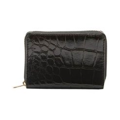 DEPECHE. Mały portfel czarny female czarny. Czarne portfele damskie DEPECHE, bez wzorów, ze skóry. Za 199,00 zł.