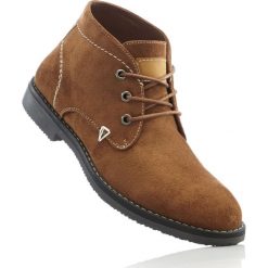 Buty zimowe męskie: Botki sznurowane bonprix brązowy
