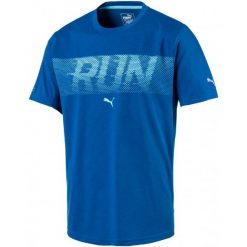 Puma Koszulka Sportowa Run Ss Tee Lapis Blue Heather S. Brązowe koszulki sportowe męskie marki Puma, s, ze skóry, na fitness i siłownię. W wyprzedaży za 109,00 zł.