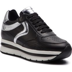Sneakersy VOILE BLANCHE - Marica 0012013609.02.1A02 Nero/Argento. Czarne półbuty damskie marki Voile Blanche, bez wzorów, ze skóry, bez obcasa, na koturnie, bez zapięcia. Za 909,00 zł.