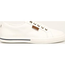 Lauren Ralph Lauren - Tenisówki. Białe trampki i tenisówki damskie Lauren Ralph Lauren, bez wzorów, ze skóry, na sznurówki. W wyprzedaży za 279,90 zł.