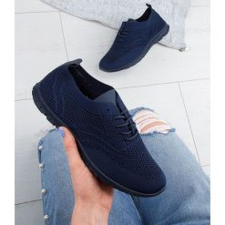 Buty sportowe damskie N/M BO-2 Granatowe. Buty sportowe damskie N/M, bez wzorów, z materiału, sportowe. Za 49,00 zł.