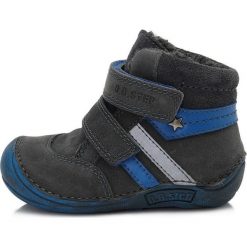 D-D-step buty zimowe 018-41A 19 szare. Szare buty chłopięce zimowe D-D-Step, z futra, z okrągłym noskiem, bez zapięcia. Za 169,00 zł.