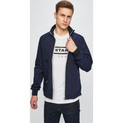G-Star Raw - Kurtka. Niebieskie płaszcze męskie G-Star RAW, xxl, bez wzorów, z bawełny, retro, krótkie, bez kaptura. W wyprzedaży za 399,90 zł.