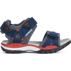 Geox - Sandały dziecięce. Niebieskie sandały chłopięce Geox, z gumy, bez zapięcia. Za 279,90 zł.