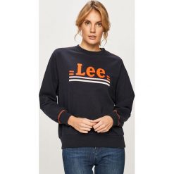 Lee - Bluza. Niebieskie bluzy damskie Lee, s, z nadrukiem, z bawełny. W wyprzedaży za 119,90 zł.