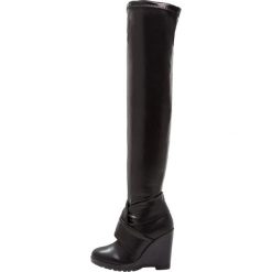Lost Ink TILLY KNOT DETAIL WEDGE BOOT Kozaki na obcasie black. Czarne buty zimowe damskie Lost Ink, z materiału, na obcasie. W wyprzedaży za 164,45 zł.