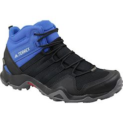 Adidas Terrex AX2R Mid GTX AC8035 buty trekkingowe, buty zimowe męskie czarne 42 2/3. Czarne buty zimowe sportowe męskie Adidas, na zimę, ze skóry, za kostkę, bez zapięcia, wspinaczkowe, adidas terrex, gore-tex. W wyprzedaży za 379,99 zł.
