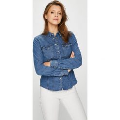 G-Star Raw - Koszula Tacoma. Niebieskie bluzki damskie z długim rękawem G-Star RAW, s, bez wzorów, z elastanu, klasyczne, z klasycznym kołnierzykiem. W wyprzedaży za 319,90 zł.