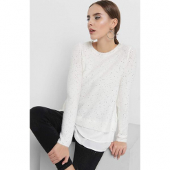 Sweter z cekinami. Brązowe bez kategorii Orsay, s, z elastanu, z koszulowym kołnierzykiem. Za 119,99 zł.