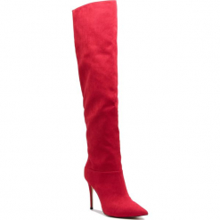 Muszkieterki GUESS - FLAA24 ESU11 RED. Czerwone buty zimowe damskie Guess, z materiału. Za 969,00 zł.