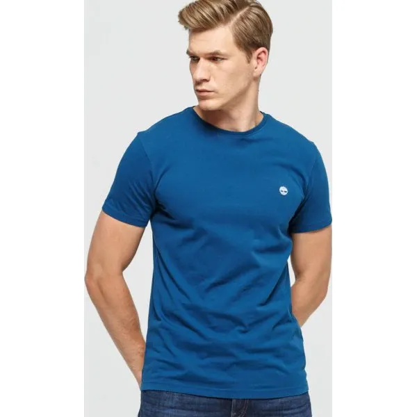 Timberland Koszulka Ss Dunstan River Crew Tee , niebieski, rozmiar M. Niebieskie koszulki męskie Timberland, m, bez wzorów, z bawełny, z okrągłym kołnierzem, bez rękawów. W wyprzedaży za 95,99 zł.