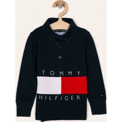 Tommy Hilfiger - Longsleeve dziecięcy 98-176 cm. Niebieskie t-shirty chłopięce TOMMY HILFIGER, z nadrukiem, z bawełny, z długim rękawem. W wyprzedaży za 239,90 zł.