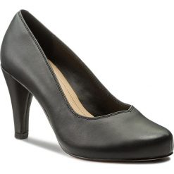 Półbuty CLARKS - Dalia Rose 261322614 Black Leather. Czarne półbuty damskie Clarks, bez wzorów, ze skóry, bez obcasa, na obcasie, bez zapięcia. W wyprzedaży za 239,00 zł.