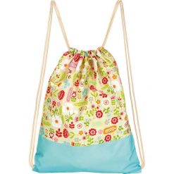 Plecaki damskie: Plecak „Summer Garden” w kolorze turkusowym ze wzorem – 33 x 42,5 cm