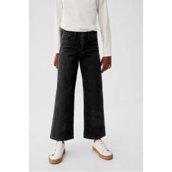 Mango Kids - Jeansy dziecięce Culotte 110-164 cm. Szare jeansy dziewczęce Mango Kids, bez wzorów, z bawełny, z podwyższonym stanem. W wyprzedaży za 49,90 zł.