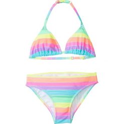 Bikini dziewczęce (2 części) bonprix różowy w paski. Różowe stroje kąpielowe dziewczęce bonprix, w paski. Za 44,99 zł.