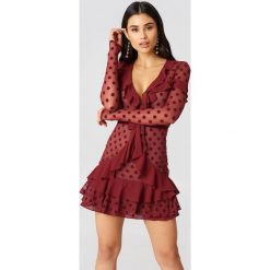 Sukienki hiszpanki: For Love & Lemons Sukienka mini Dotty – Red