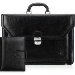 POMYSŁ NA PREZENT: SKÓRZANA TECZKA MĘSKA VINCI + PORTFEL MĘSKI. Portfele męskie Paolo Peruzzi, w paski, ze skóry, eleganckie. Za 599,00 zł.