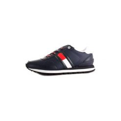 Buty Tommy Hilfiger EM00349. Niebieskie trampki męskie TOMMY HILFIGER, bez wzorów, bez zapięcia. Za 461,74 zł.