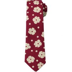Oryginalny Krawat - 6 cm - Alties, Czerwień w Duże Kwiaty KRALTS0135. Czerwone krawaty męskie Alties, w kwiaty, z tkaniny, eleganckie. Za 39,00 zł.