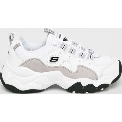 Skechers - Buty. Czarne buty sportowe damskie marki Skechers, bez wzorów, ze skóry, sportowe. Za 379,90 zł.