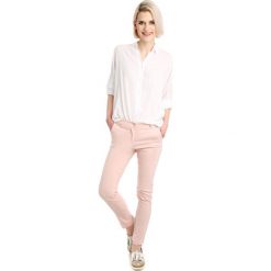 Spodnie - 10-2825B ROSA. Różowe spodnie damskie Unisono, s, z elastanu, z standardowym stanem. Za 49,00 zł.