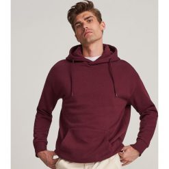 Bluza basic z bawełną organiczną - Bordowy. Czerwone bluzy męskie Reserved, s, bez wzorów, z bawełny, bez kołnierzyka, bez rękawów, bez kaptura. Za 89,99 zł.